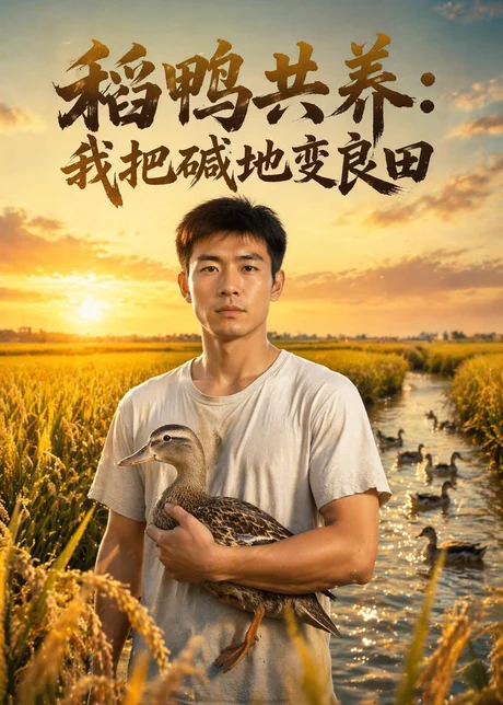 《稻鸭共养：我把碱地变良田（58集）AI短剧（百度网盘）》短剧封面