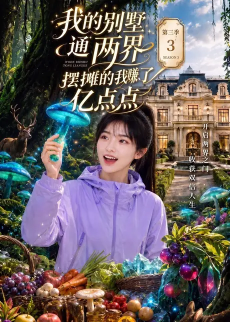 《我的别墅通两界，摆摊的我赚了亿点点第三季（104集）AI短剧 (2026)》短剧封面
