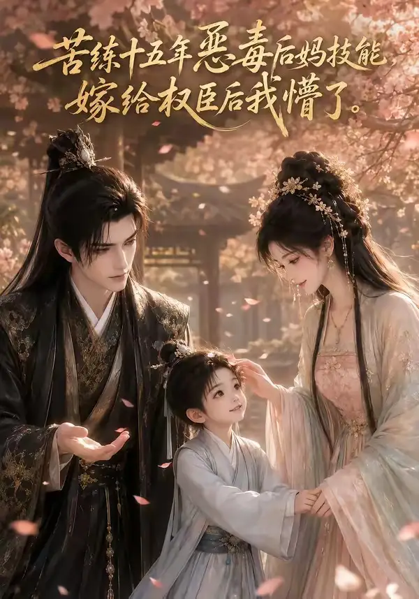 《苦练十五年恶毒后妈技能，嫁给权臣后我懵了（86集）（夸克网盘）》短剧封面