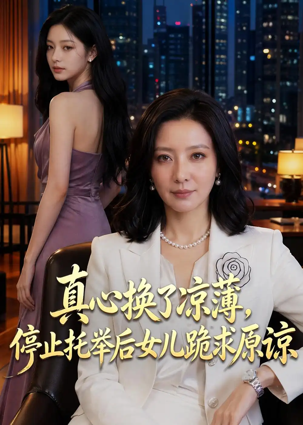 《真心换了凉薄，停止托举后女儿跪求原谅（28集）》短剧封面