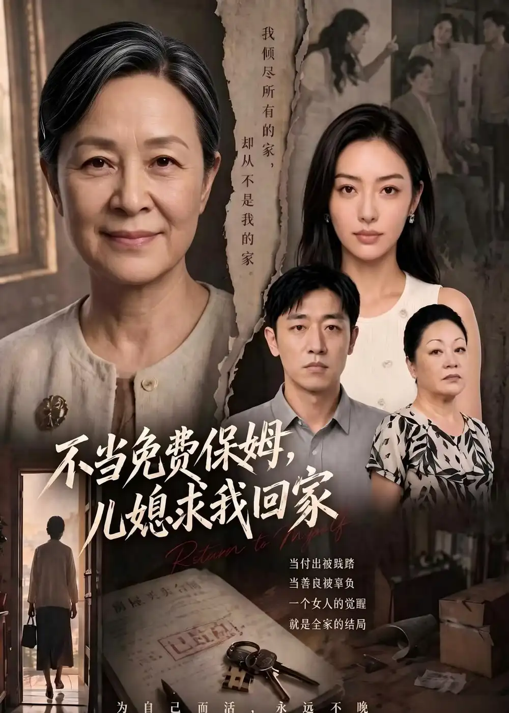 《不当免费保姆，儿媳求我回家（60集）AI短剧（夸克网盘）》短剧封面