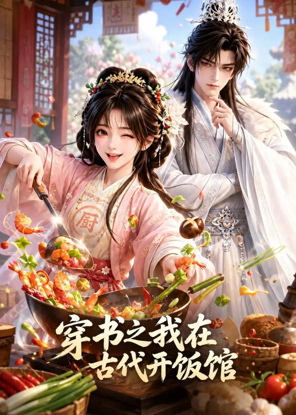《穿书之我在古代开饭馆（25集）AI短剧（夸克网盘）》短剧封面