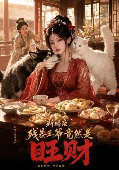 《新婚夜，残暴王爷竟然是旺财（34集）AI短剧 (2026)》短剧封面