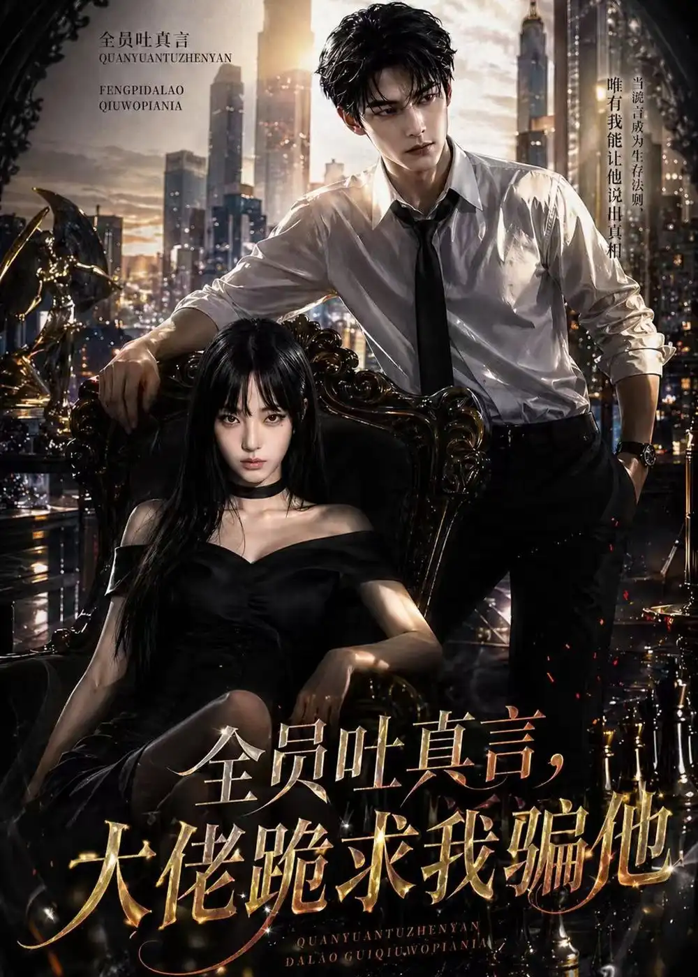 《全员吐真言，大佬跪求我骗他（45集）》短剧封面