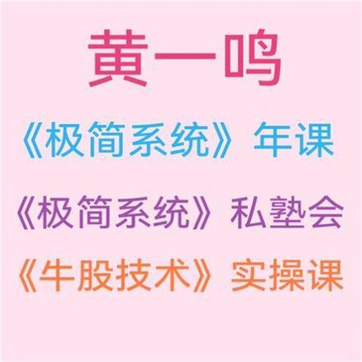 黄一鸣《牛股技术》实操课15节封面