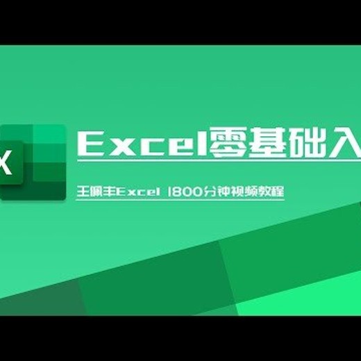 Excel教程王佩丰Excel1800分钟视频教程封面