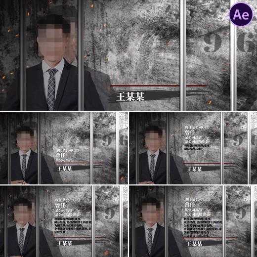 PR模板-现代时尚画面静止定格图文介绍展示动画封面
