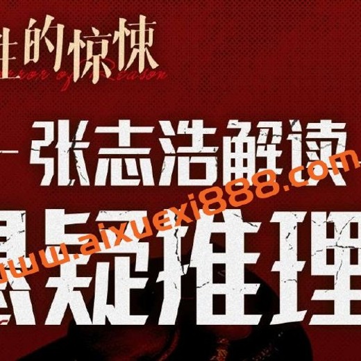 理性的惊悚:张志浩解读悬疑推理小说 理性的惊悚:张志浩解读悬疑推理小说封面