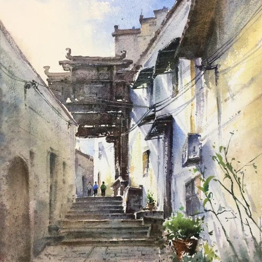 水彩风景进阶+突破核心技法封面