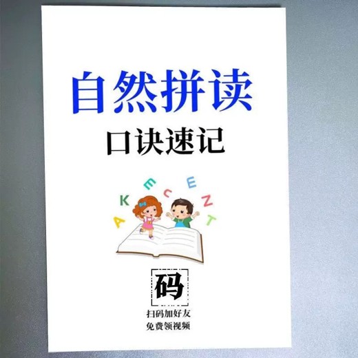 [家里有娃的家人们]抖音特别火的叶老师自然拼读口诀速记封面